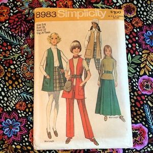 Vintage Uncut Simplicity 8983 Pattern
